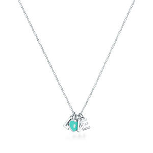 Tiffany charms Love Notes "Love" dangle pendant
